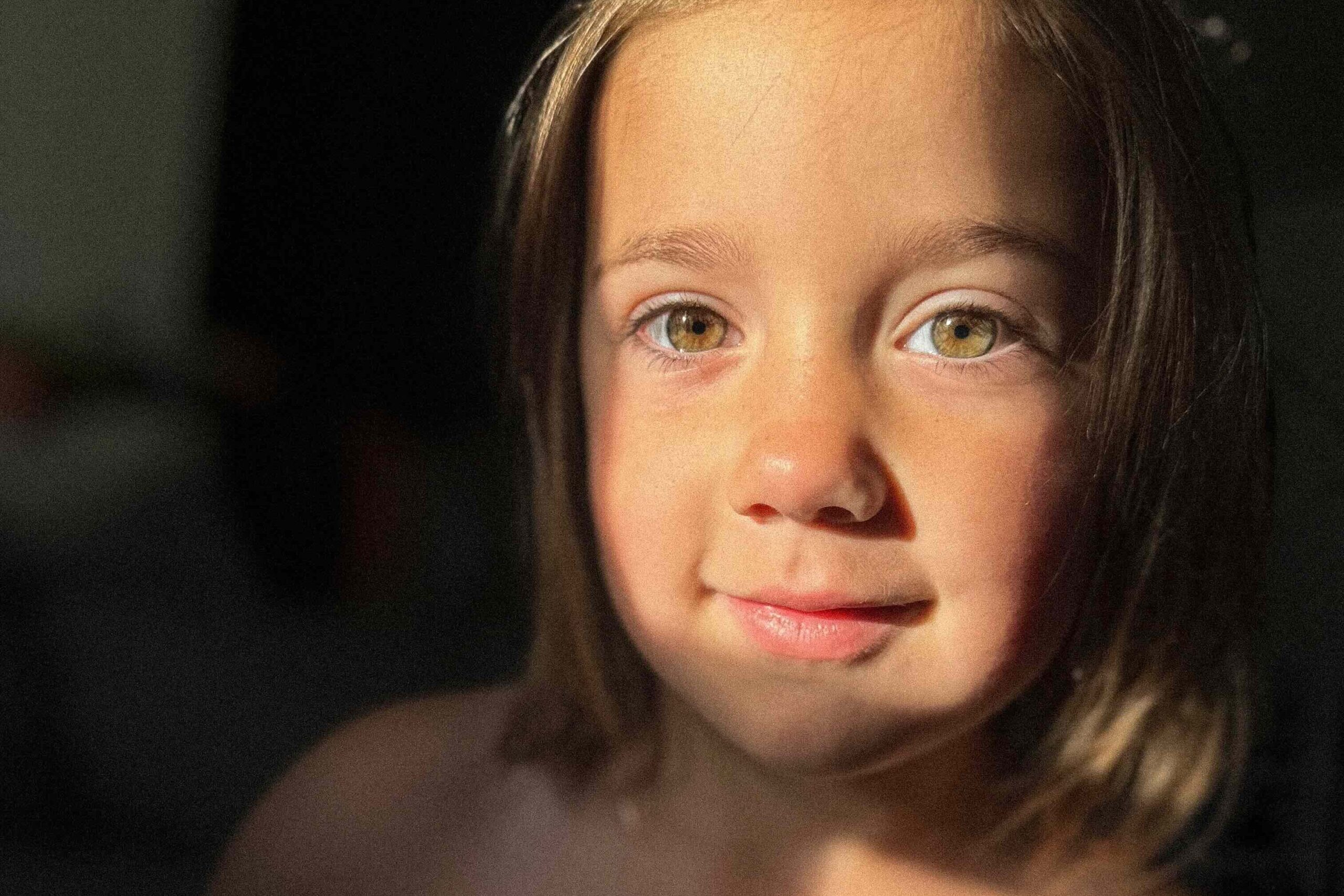 Little girl with green eyes by Taylor Lynn Studios